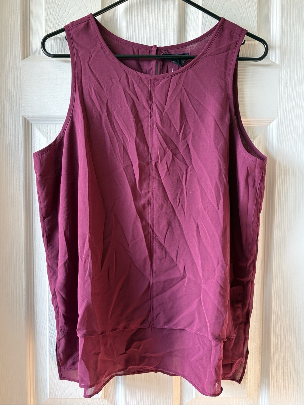 ☂️NEW LISTING ☂️ GAP Sleeveless Layered Chiffon Tank - Burgundy Plum